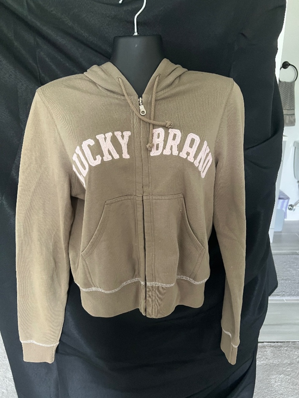 Lucky Brand Front Zip Hoodie Size Small